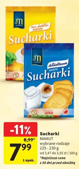 Intermarche Sucharki delikatesowe Mamut oferta