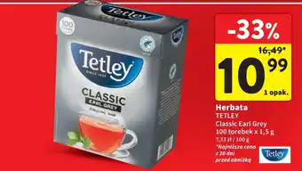 Intermarche Herbata earl grey Tetley Classic oferta