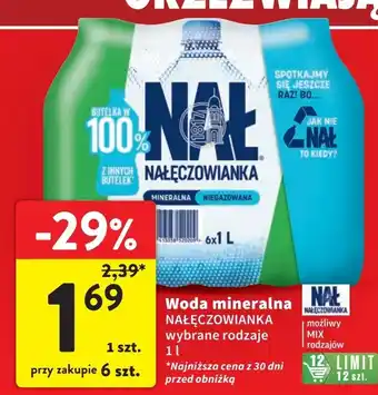 Intermarche Woda niegazowana Nałęczowianka oferta