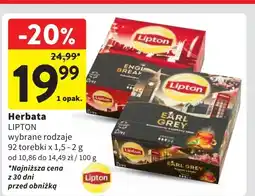 Intermarche Herbata earl grey Lipton Special Collection oferta