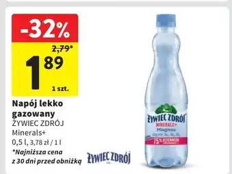 Intermarche Woda lekko gazowana Żywiec Zdrój Minerals+ oferta