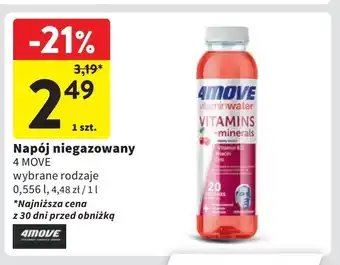 Intermarche Napój witaminy + minerały 4Move Vitamin Water oferta