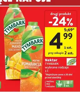 Intermarche Nektar pomarańcza z miąższem Tymbark 1936 oferta