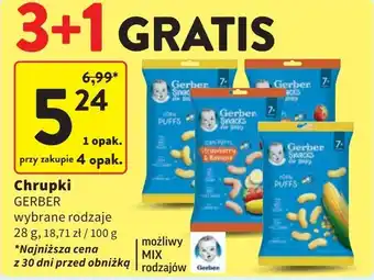 Intermarche Chrupki marchewkowe serduszka Gerber Organic oferta