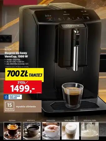 Lidl BOSCH Ekspres do kawy VeroCup oferta