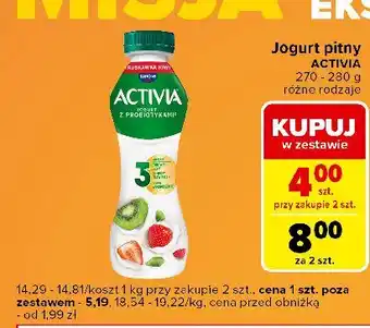 Carrefour Express Jogurt truskawka-kiwi Danone activia oferta