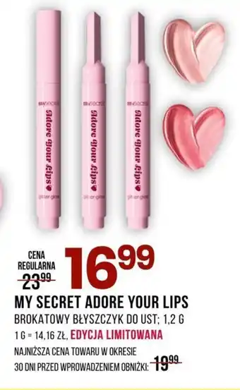 Drogerie Natura Błyszczyk do ust My secret oferta