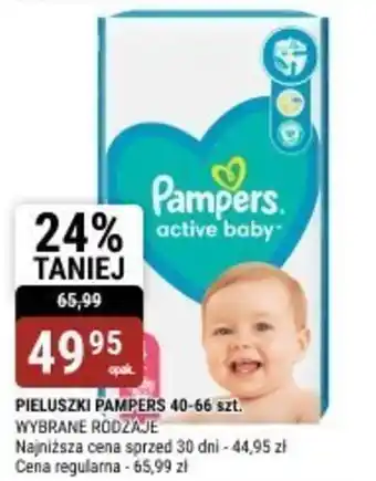 bi1 PIELUSZKI PAMPERS 40-66 szt. oferta