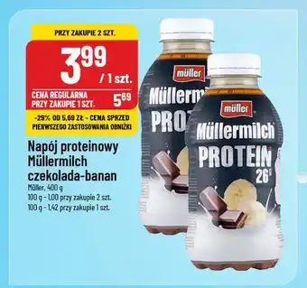 Polomarket Napój mleczny czekoladowo-bananowy Mullermilch protein oferta