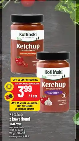 Polomarket Ketchup z kawałkami warzyw suszone pomidory Kotliński specjał oferta