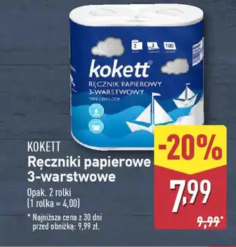 ALDI KOKETT ręczniki papierowe 3-warstwowe oferta