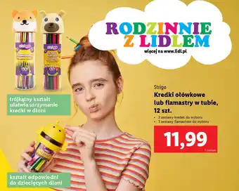 Lidl Strigo Kredki ołówkowe lub flamastry w tubie oferta