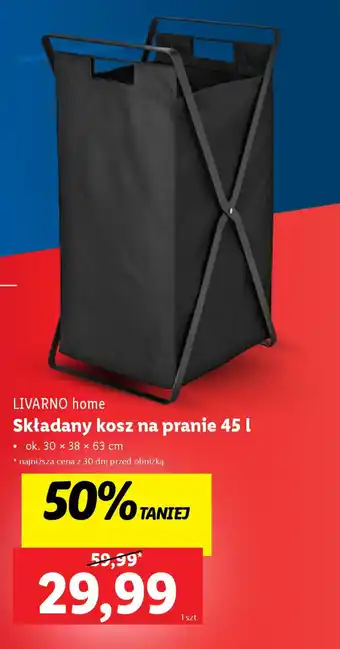 Lidl LIVARNO home Składany kosz na pranie oferta