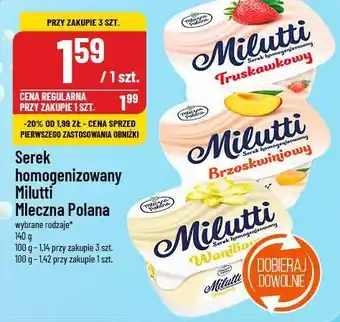 Polomarket Serek homogenizowany Milutti Mleczna Polana oferta