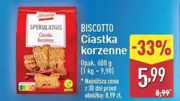 ALDI Ciastka korzenne Biscotto oferta