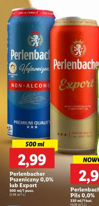 Lidl Piwo Perlenbacher 0% oferta