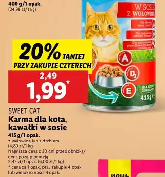 Lidl Karma w sosie z drobiem Sweet Cat oferta