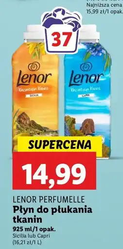 Lidl Płyn do płukania vacation vibes sicilia Lenor oferta