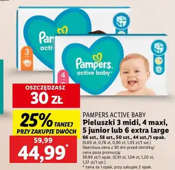 Lidl Pieluszki dla dzieci 6 Pampers Active Baby oferta