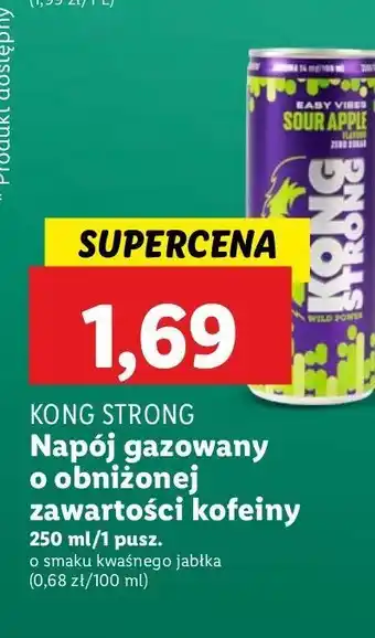 Lidl Napój energetyczny sour apple Kong Strong oferta