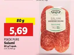 Lidl Salami wieprzowo-wołowe Pikok Pure oferta