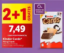 Lidl Herbatniki czekoladowe Kinder Cards oferta