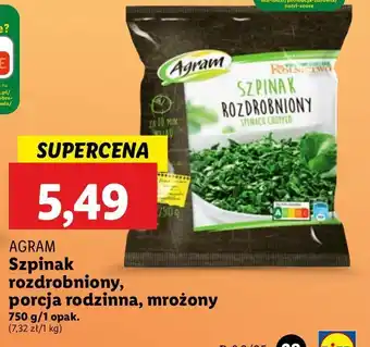 Lidl Szpinak rozdrobniony Agram oferta