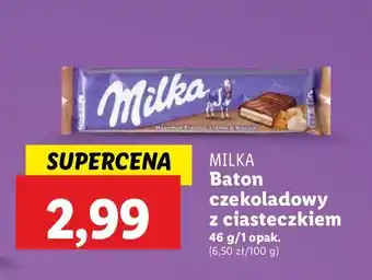 Lidl Baton czekoladowy z ciasteczkiem Milka oferta