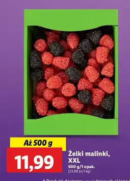 Lidl Żelki malinki oferta