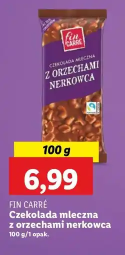 Lidl Czekolada mleczna z orzechami nerkowca Fin Carre Academy oferta