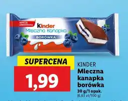 Lidl Baton borówkowy Kinder Mleczna Kanapka oferta