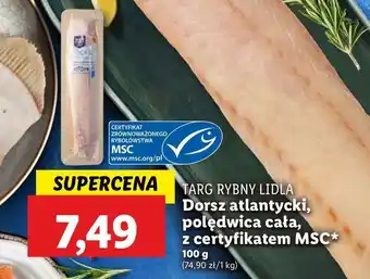 Lidl Dorsz atlantycki polędwica Targ Rybny Lidla oferta