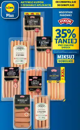 Lidl Parówki z indyka Pikok Pure oferta