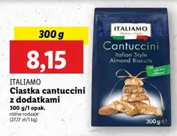 Lidl Włoskie ciastka cantuccini migdałowe Italiamo oferta