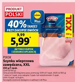 Lidl Szynka zawędzana Pikok oferta