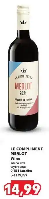 Kaufland Wino Le Compliment Merlot oferta