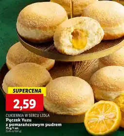 Lidl Pączek yuzu z pomarańczowym pudrem Cukiernia Lidla oferta