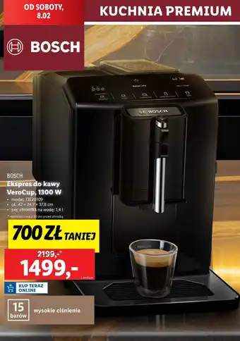 Lidl Ekspres ciśnieniowy kapsułkowy 1300 w 700 ml Bosch oferta