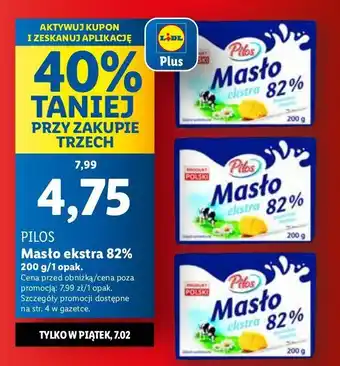 Lidl Masło ekstra Pilos oferta