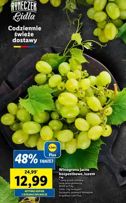 Lidl Winogrono jasne bezpestkowe oferta