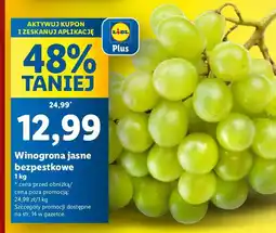 Lidl Winogrona jasne oferta