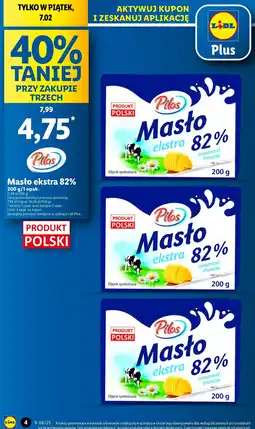 Lidl Masło ekstra 82% Pilos oferta