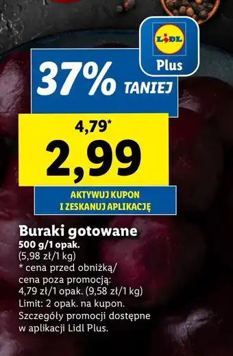 Lidl Buraki całe gotowane oferta