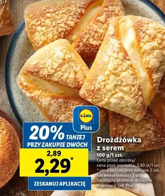 Lidl Droźdżówka z serem oferta