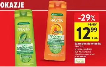 Intermarche Szampon wzmacniający z ekstraktem olejku owoców amli Garnier Fructis Goodbye Damage oferta