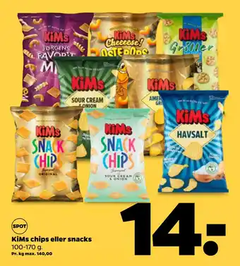 Netto KiMs chips eller snacks oferta