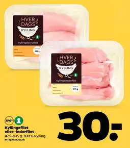 Netto Kyllingefilet eller -inderfilet oferta