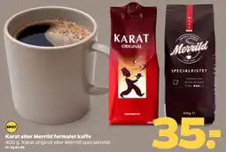 Netto Karat eller Merrild formalet kaffe oferta