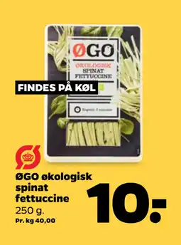 Netto ØGO økologisk spinat fettuccine oferta