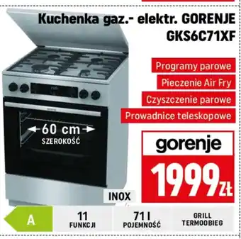 Neopunkt Kuchenka gazowo-elektryczna Gorenje oferta